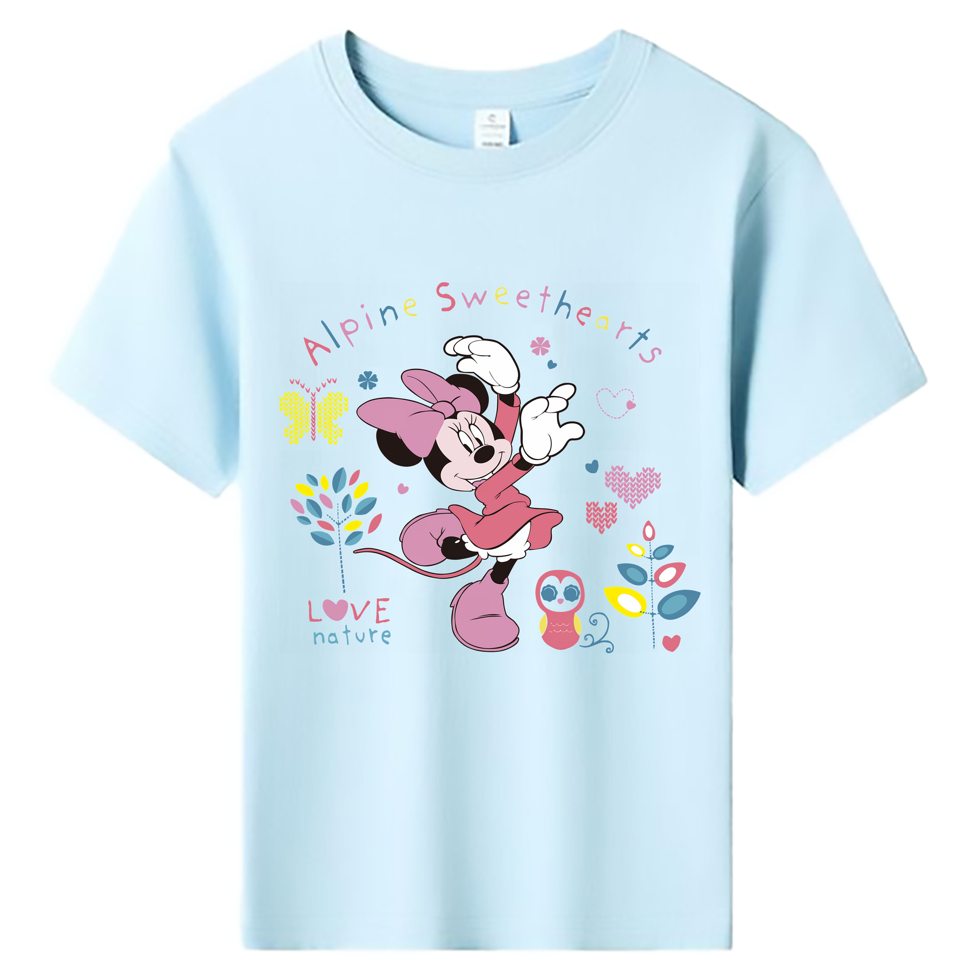 （画像用） ミッキーマウス Mickey Mouse 綿100％キッズTシャツ（フロントプリント）